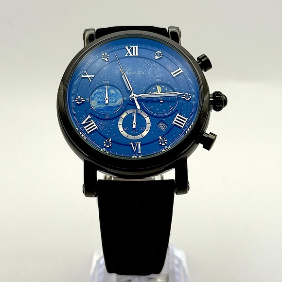 Starry Night watch with Black Alcantara Straps - Picture 1 of 8